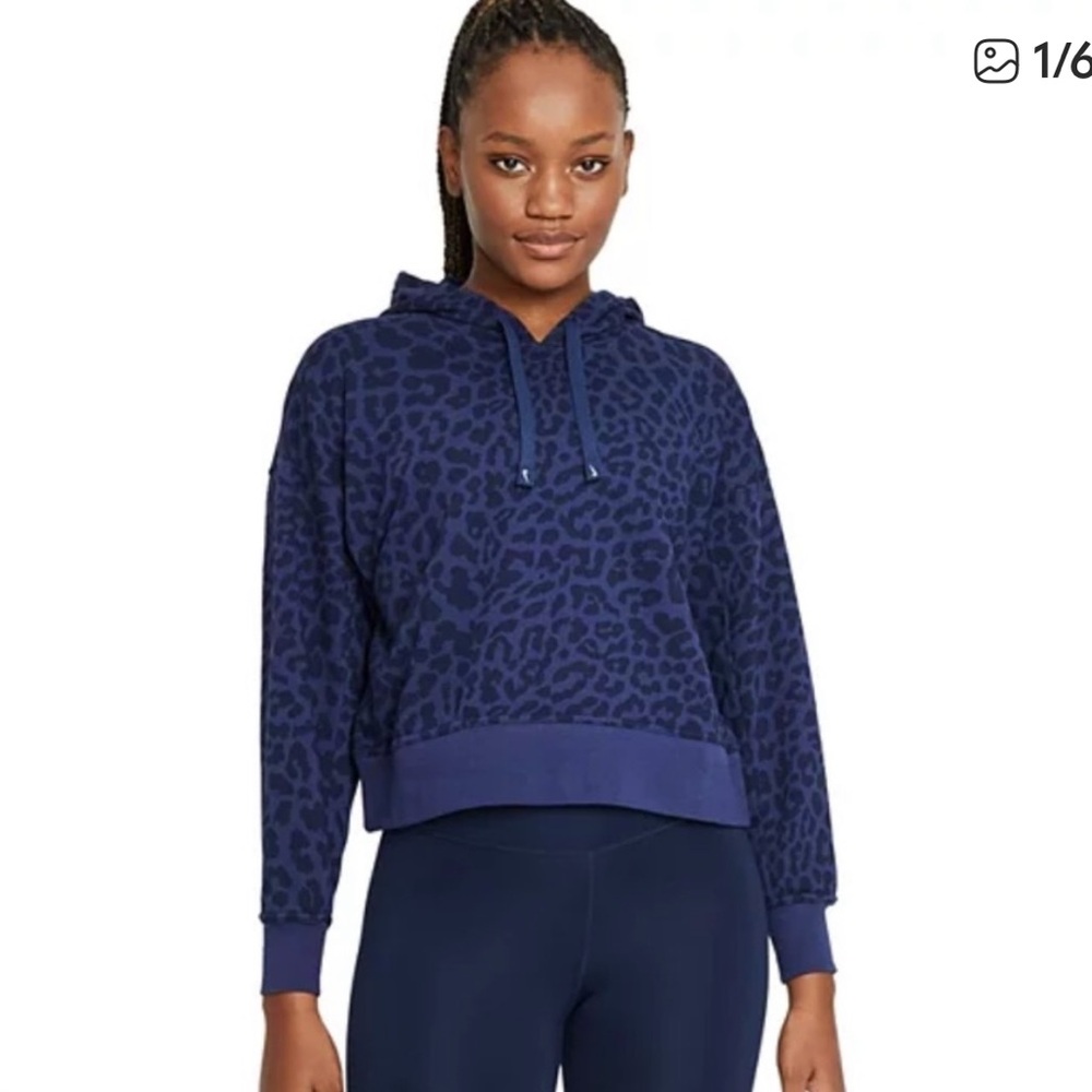 Nike Dri-Fit Blue Leopard Print Hoodie